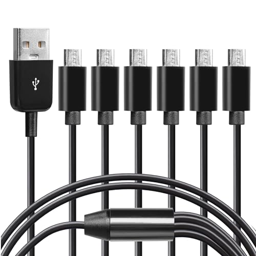 CERRXIAN USB 1 Stecker auf 6 Stecker, Micro-Splitter-Y-Kabel. USB-Micro-Y-Splitter unterstützt Datenübertragung für USB-Flash-Laufwerke, Tastatur und Maus – 1,65 Fuß von CERRXIAN