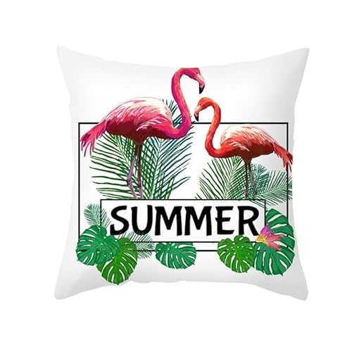 CEVAN Cotton Kissenbezüge Kinder Kissenbezug Set Bunt Flamingo Kissenbezüge Modern Kissenhülle Natur Kissenbezüge Sofa Dekor 40x40cm, 1Pcs von CEVAN