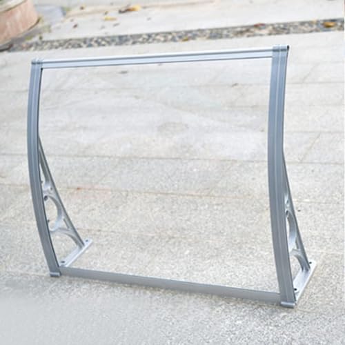 60/80 cm Breite Außenmarkise for Die Vordertür, Schnee- Und UV-Schutz, Verandamarkise, Regenschutz, Überhangmarkise Aus Polycarbonatplatte + Aluminiumhalterungen(80x100cm/31.5" x39) von CFDZCP