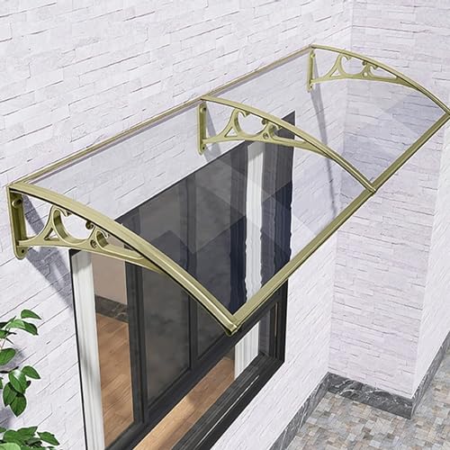 Markisenvordach For Fenster Und Türen, Überhangmarkise For Das Vordere Dach Im Freien, Gebogene Polycarbonatabdeckung Und Aluminiumhalterung, Selbstreinigend For Die Markise For Die Hintertürdachterra von CFDZCP