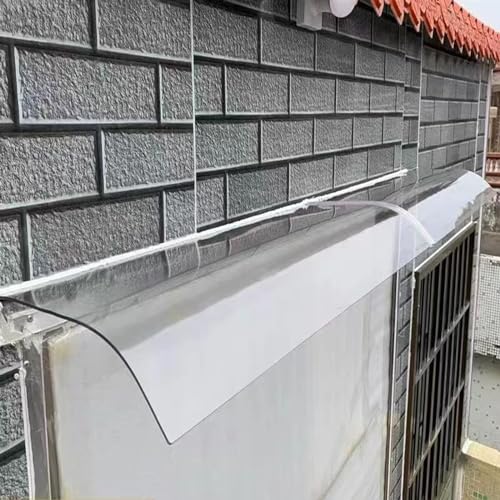 Selbstreinigende Türmarkise, Regenschutz For Außenfenster, Schalldämmende Türmarkisenverlängerung Aus Polycarbonat For Die Vorder- Und Hintertür, Terrassenmarkise, Einfach Zu Montieren(40x300cm/16"x11 von CFDZCP