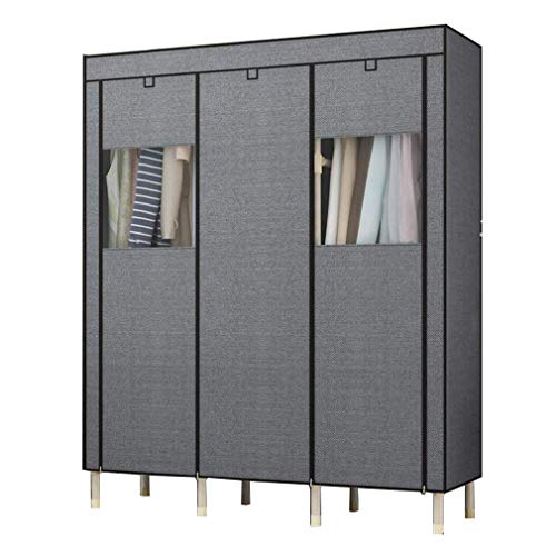 CGCSYZ Stoffgarderobe, Kleiderschrank, tragbarer Kleiderschrank, Aufbewahrungsschrank, Standschrank, Stoffschrank, tragbarer Kleiderschrank, A_150 x 50 x 190 cm (A 150 x 50 x 190 cm) von CGCSYZ