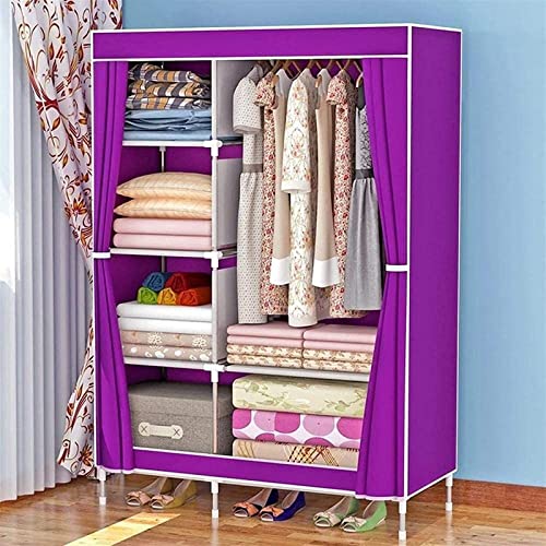 Tragbarer Kleiderschrank, Stoffgarderobe, Kleiderschrank, Schlafzimmer-Aufbewahrungsschrank-Organizer, tragbarer Kleiderschrank-Organizer, Regal, Kleidung, stehender Kleiderschrank, 90 x 43 x 166 cm von CGCSYZ