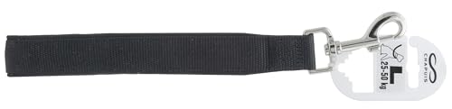 CHAPUIS SELLERIE Kurzführer Gurt mit Griff Komfort aus Nylon für Hunde schwarz Breite 25 mm Länge 30 cm von CHAPUIS SELLERIE