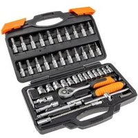 Steckschlüssel- und Bitsatz, 46 teilig 1/4 Zoll Knarre, Chrom Vanadium Steckschlüssel- und Bitsatz, 46 teilig 1/4 Zoll Knarre, Chrom Vanadium von CHILITEC