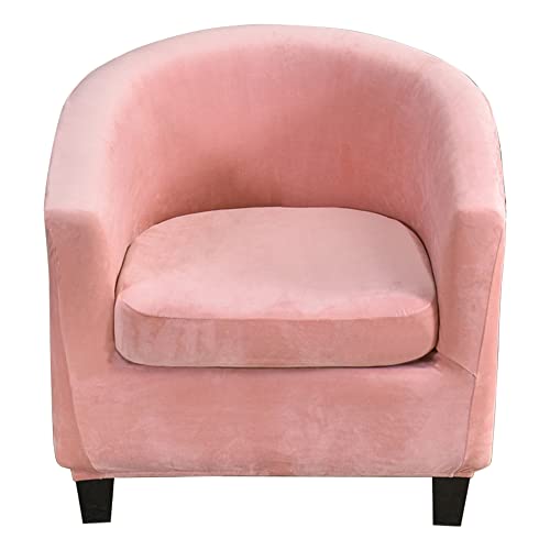 CHNSHOME Sesselüberwürfe Sesselschoner 2 Stück Sesselbezug Stretch Clubstuhlbezüge 1 Sitzer Sesselbezug Tullsta Barstuhlbezug cocktailsessel husse Rosa von CHNSHOME