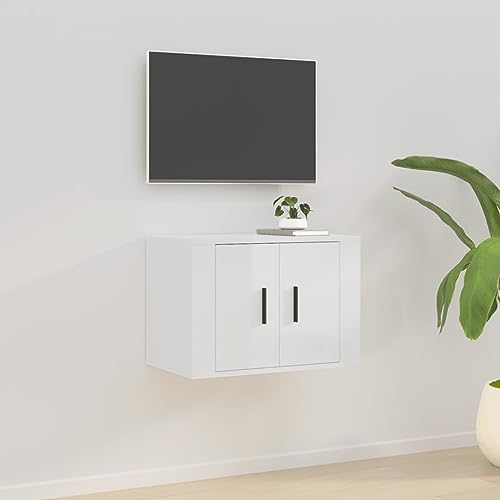 CIADAZ TV-Wandschrank, Tv Board, Tv Lowboard, Tv Tisch, Fernsehschrank, Fernsehtisch, Kommode, Sideboard Wohnzimmer, Tv Sideboard, Hochglanz-Weiß 57x34,5x40 cm CIADAZ TV-Wandschrank, Tv Board, Tv Lowboard, Tv Tisch, Fernsehschrank, Fernsehtisch, Kommode, Sideboard Wohnzimmer, Tv Sideboard, Hochglanz-Weiß 57x34,5x40 cm von CIADAZ