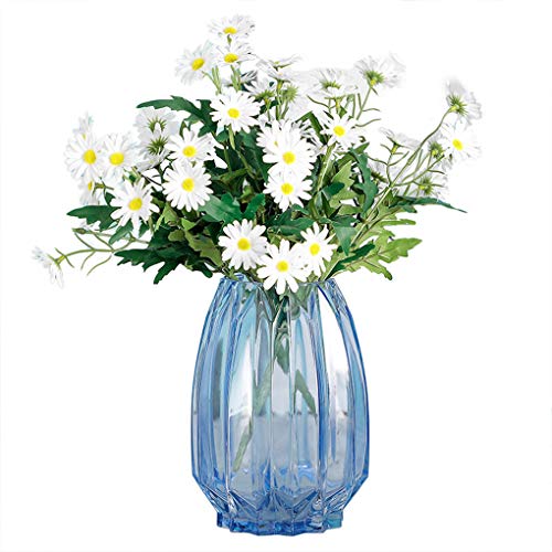 CIEEIN CIEHT Glas Vase Blumenvase Vasen Home Office Dekoration und Veranstaltungen Blau 20cm von CIEEIN CIEHT