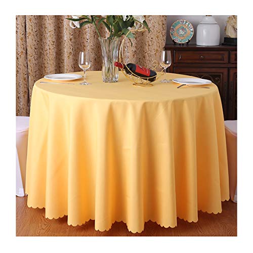 CIEEIN CIEHT Tischdecke Schreibtisch Tischtuch Tischwäsche Couchtisch Küchentischabdeckung Party Hochzeit Tafeltuch Rund Gelb 200cm von CIEEIN CIEHT