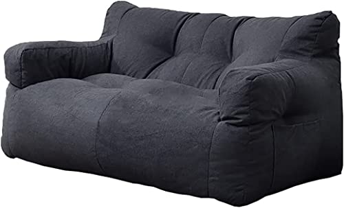 Doppel-Sitzsack-Sofa [Nur Bezug, kein Füllmaterial] Boden weicher bequemer Zweisitzer-Sack Lazy Bean Bag Chair Couch for Erwachsene, Kinder, Jugendliche, Stoff waschbarer Sitzsack-Sofabezug 49,2" x 37 von CIFFRA