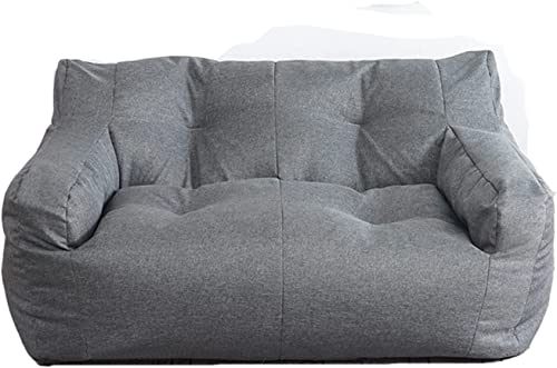 Sitzsackhüllen 50 Zoll großer Doppel-Sitzsack (Nur Bezug, kein Füllmaterial) Aufbewahrungs-Sitzsack Loveseat Sofa Lazy Comfort Lounger Sitzsack-Stuhl-Couch for Erwachsene und Kinder, drinnen und drauß von CIFFRA