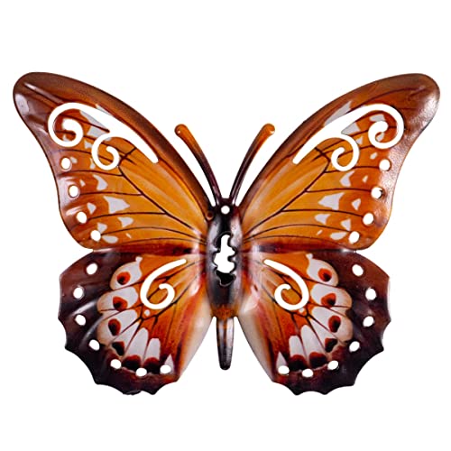 CIM Metall Wand-Deko - Schmetterling Speckled Wood Mini - 17cm - tierische 3D Wandbilder - Wandschmuck inkl. praktischer Wandbefestigung – Lebhafte Wandskulptur - Geschenkidee von CIM