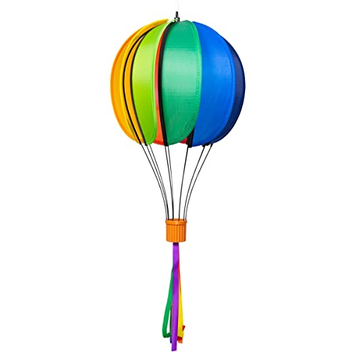 CIM Windspiel - Ballon Globe Rainbow - wetterbeständig - Ballon:Ø23cm x 37cm, Korb: 4cm x 3.5cm, Spirale: Ø10 cm x 75cm - inklusive Aufhängung - Geschenkidee von CIM