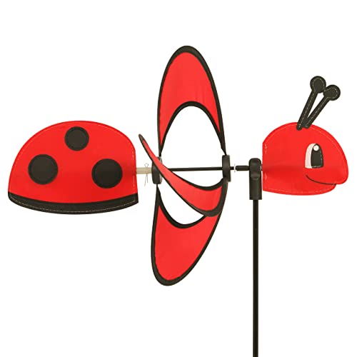 CIM Windspiel - Little Magic Ladybird - UV-beständig und wetterfest - Windrad: Ø28cm, Motiv: 35x13cm X Gesamthöhe: 85cm - inkl. Fiberglasstab von CIM