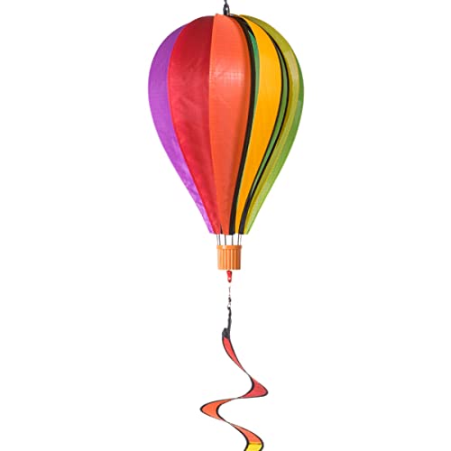 CIM Windspiel - Satorn Balloon Twister Rainbow - Wetterbeständig - Ballon: Durchmesser - 23cm x 37cm, Spirale: 11 cm x 50cm - Inklusive Aufhängung von CIM