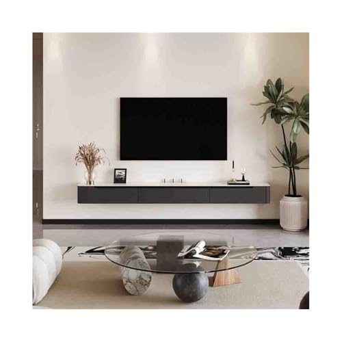 Medienkonsole Schwebender TV-Ständer, moderner wandmontierter TV-Schrank, Medienkonsole mit Klapptüren und 2 Schubladen, schwebendes Entertainment-Center aus Eiche Unterhaltungszentrum(Dark Gray,180x2 Medienkonsole Schwebender TV-Ständer, moderner wandmontierter TV-Schrank, Medienkonsole mit Klapptüren und 2 Schubladen, schwebendes Entertainment-Center aus Eiche Unterhaltungszentrum(Dark Gray,180x2 von CJHFR472SG