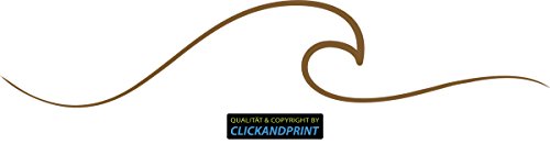 CLICKANDPRINT Aufkleber » Wellensilhouette, 40x7,8cm, Bronze Metallic • Dekoaufkleber/Autoaufkleber/Sticker/Decal/Vinyl von CLICKANDPRINT