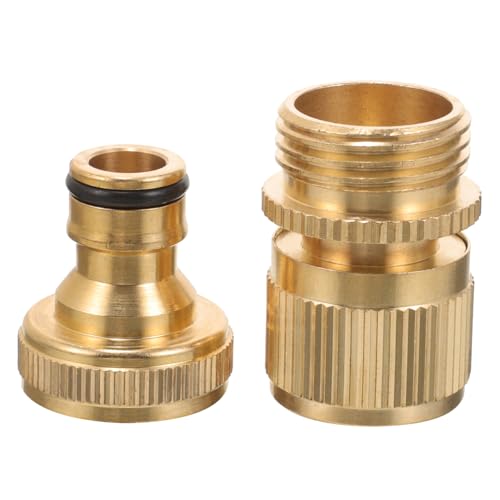 CLISPEED Gartenschlauch Schnellkupplung aus Messing Schlauchverbinder mit Gewinde Wasserdichter Gartenschlauchanschluss Robustes Reparaturset für Außenwasserhähne und Bewässerungssysteme CLISPEED Gartenschlauch Schnellkupplung aus Messing Schlauchverbinder mit Gewinde Wasserdichter Gartenschlauchanschluss Robustes Reparaturset für Außenwasserhähne und Bewässerungssysteme von CLISPEED