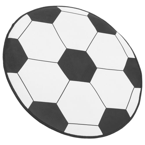 CLISPEED Runder Fußball Teppich Weicher Polyester Kinderzimmer Teppich mit Rutschfester Unterseite Fußball Motiv Spielteppich für Jungen und Mädchen Wohnzimmer Schlafzimmer Bodenmatte CLISPEED Runder Fußball Teppich Weicher Polyester Kinderzimmer Teppich mit Rutschfester Unterseite Fußball Motiv Spielteppich für Jungen und Mädchen Wohnzimmer Schlafzimmer Bodenmatte von CLISPEED