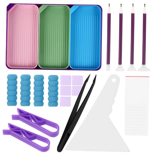 CLISPEED Teiliges Diamond Art Zubehör mit Kunststoff Sortier Tabletts Trichter und Dotting Holder Robustes Malwerkzeug für Diamant Malerei für Präzises Organisieren und Basteln CLISPEED Teiliges Diamond Art Zubehör mit Kunststoff Sortier Tabletts Trichter und Dotting Holder Robustes Malwerkzeug für Diamant Malerei für Präzises Organisieren und Basteln von CLISPEED