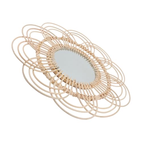 CLISPEED Wandspiegel Gewebt Rattan Dekorativer Wandschmuck Khaki Boho Stil Handgefertigt Asymmetrisch Wohnkultur Fotografie Requisit Wohnzimmer Schlafzimmer Badezimmer CLISPEED Wandspiegel Gewebt Rattan Dekorativer Wandschmuck Khaki Boho Stil Handgefertigt Asymmetrisch Wohnkultur Fotografie Requisit Wohnzimmer Schlafzimmer Badezimmer von CLISPEED