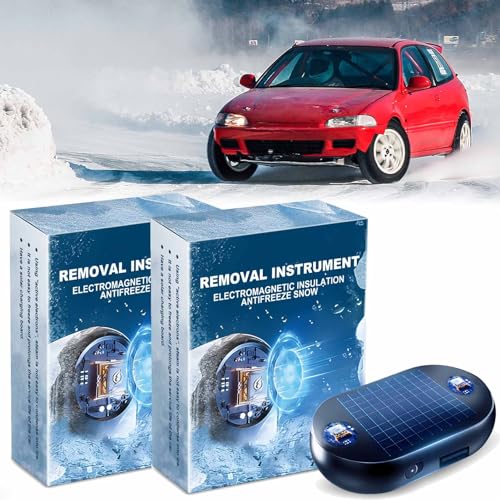 CLOUDEMO Solar Electromagnetic Molecular Interference Freeze and Snow Remover, Car Defroster Electromagnetic, Electromagnetic Snow Removal, Anti-Freeze Car Snow Removal Device (car set-2pcs) von CLOUDEMO