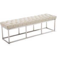 CLP - Sitzbank Amun Kunstleder Edelstahl creme 150 cm von CLP