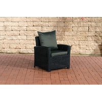 Polyrattan Stuhl Sessel Fisolo 5mm schwarz anthrazit von CLP