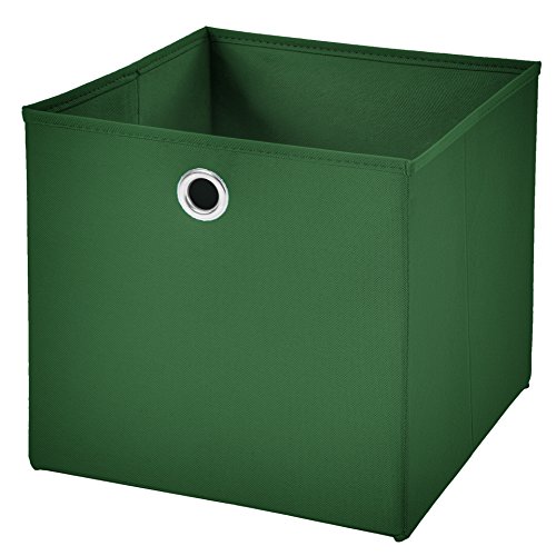 1 Stück Faltbox Dunkelgrün 28 x 28 x 28 cm Aufbewahrungsbox faltbar von CM3