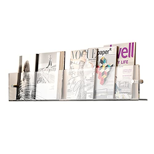 CMYUN Zeitungsständer Zeitschriftenständer An Der Wand Montiert, Acryl-Kunststoff-Zeitschriftenhalter Steht für Wohnzimmer, Buchbibliotheken Broschürenständer, für Mall-Büro (Size : 80cm(31 1/2")) von CMYUN