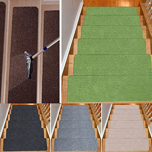 Rechteckige Fußmatten für Treppen, Dorfstil-Design, verbessert den Charme des Hauses (grün) von CNANRNANC