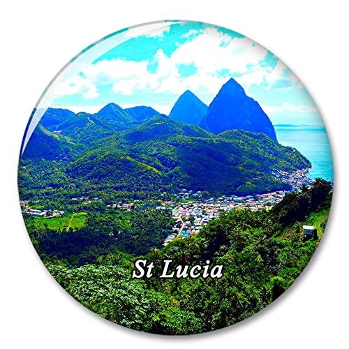 St Lucia Kühlschrankmagnet Dekorativer Magnet Aufkleber Reise Souvenir Sammlung Tourist City Geschenk Whiteboard Küche von COBREW