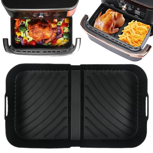 Heißluftfritteuse Zubehör für Ninja Foodi Flexdrawer 10,4 L Heißluftfritteuse AF500EU, Air fryer Silikonform, Wiederverwendbar Airfryer Zubehör für Ninja AF500DE von COLEESON