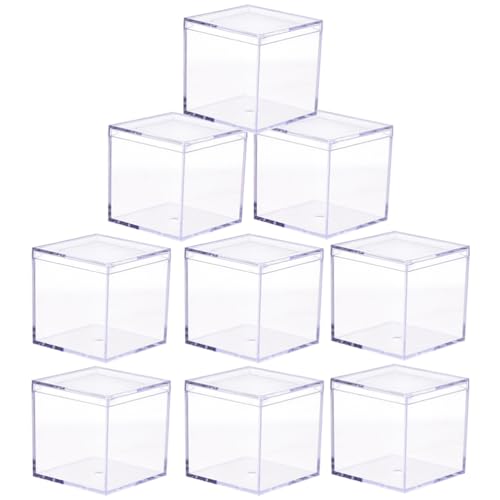 COLLBATH 9er-box Kleine Durchsichtige Dose Transparente Geschenkbox Figuren Geschenkkartenhalter Muster Vitrine Durchsichtige Acrylboxen Plastikbox Mit Deckel Cupcake-box Schmuck Schmücken von COLLBATH