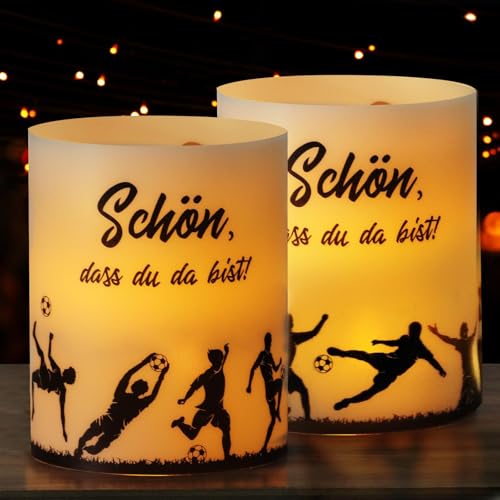 COLOFALLA 12 Stücke Fußball Deko Fußball Patzy Deko Windlichter Tischdeko Windlicht Tischdeko Windlicht Geburtstagsdeko PVC Fußball Geburtstagsdeko Junge Happy Birthday Deko für Teelichter Kerzen von COLOFALLA