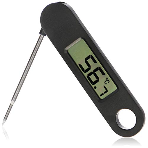 COM-FOUR® Fleischthermometer digital - Grillthermometer - Küchenthermometer zum Kochen, Backen und Braten - Bratenthermometer klappbar von com-four