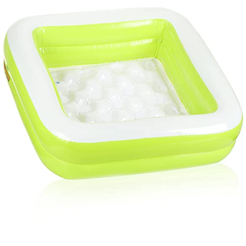 com-four® Planschbecken - aufblasbarer Baby-Pool mit weichem Boden für Kleinkinder von 1-3 Jahre - Kinder-Schwimmbecken für Balkon, Terrasse und Garten von com-four