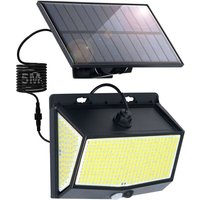 468 led Outdoor-Solarleuchte mit Bewegungsmelder - IP65 Wasserdicht, 3 Modi Outdoor-Solarlicht, 5M Kabel, 270° Outdoor-Solarbeleuchtung für Garten, von COMELY