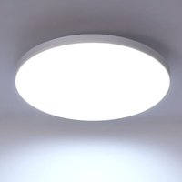 COMELY LED Deckenleuchte 24W, Weiß 2700LM Leuchte für Badezimmer, Moderne Runde IP54 Wasserdicht Deckenlampe 27CM für Schlafzimmer und Küche von COMELY