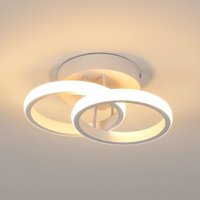 COMELY LED-Deckenleuchte mit 2 Ringen, Moderner Stil, Beleuchtung für Flur, Eingangsbereich, Balkon, Küche, Wohnzimmer, 22W - Weiß - Warmweißes Licht von COMELY