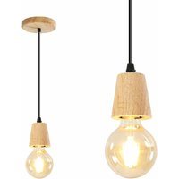 Häusliche industrielle Lichtsuspension, E27 -Holzdecke, 150 cm Kronleuchter in der Höhe für Wohnzimmer oder Restaurantschlafzimmer, nicht enthalten von COMELY