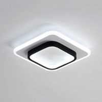 Comely - Moderne LED-Deckenleuchte aus quadratischem Acryl, schwarz und weiß, geeignet für Badezimmer, Wohnzimmer, Schlafzimmer, Küche und Flur - 20W von COMELY