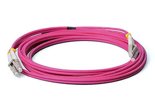 CONBIC® LWL Glasfaser-Kabel – 0,5m OM4 LC auf LC Stecker, Duplex 50/125 Patchkabel – Lichtwellenleiter 0,5m von CONBIC