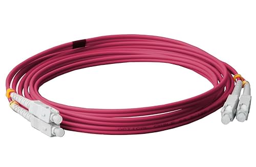 CONBIC LWL Glasfaser-Kabel – 10m OM4 SC/UPC auf SC/UPC Stecker, Duplex 50/125 Patchkabel – Lichtwellenleiter 10 Meter von CONBIC