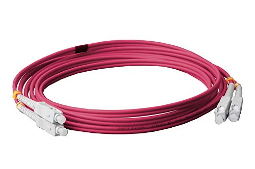 CONBIC LWL Glasfaser-Kabel – 3m OM4 SC/UPC auf SC/UPC Stecker, Duplex 50/125 Patchkabel – Lichtwellenleiter 3 Meter von CONBIC