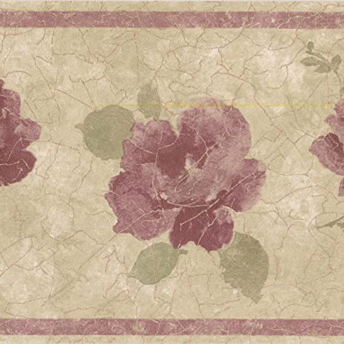 29424 Tapetenbordüre Rosen Bordüre rosa rot beige antik 15'x17,8cm von CONCORD WALLCOVERINGS ™