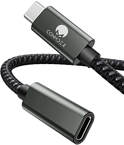 CONMDEX USB C Verlängerung 1,8m USB 3.2 Kabel TypC Stecker auf Buchse Verlängerungskabel 10Gbit/s,5A/100W,4K Video/Audio Sync-Extender Kompatibel mit PSVR2,M1 M2 Max MacBook,Galaxy S23/S22,Dunkelgrün von CONMDEX
