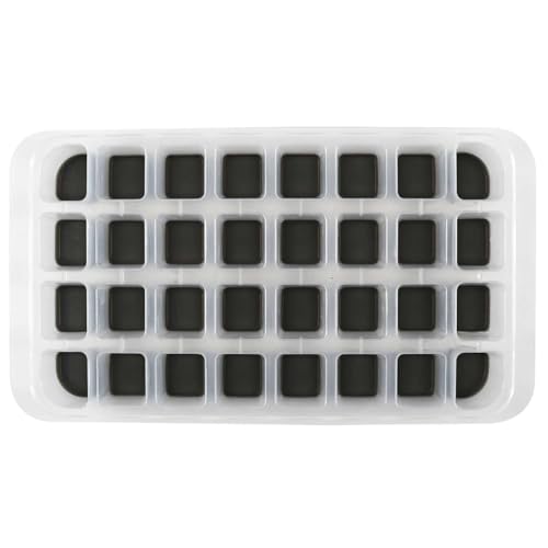 COOK CONCEPT, KV0009, 32-Cube Ice Cube Tray, Soft Bottom for Easy Release, elegant and modern Design, ideal for Drinks and aperitifs, Gray, Standard Size COOK CONCEPT, KV0009, 32-Cube Ice Cube Tray, Soft Bottom for Easy Release, elegant and modern Design, ideal for Drinks and aperitifs, Gray, Standard Size von COOK CONCEPT