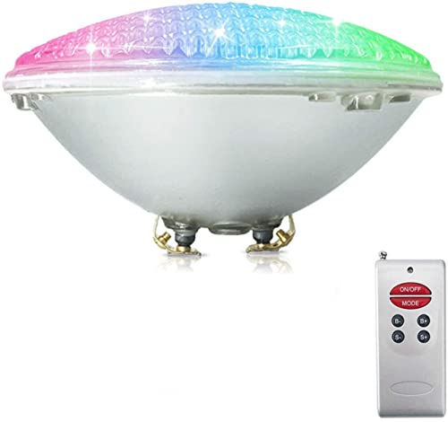 COOLWEST LED Poolbeleuchtung, 36W PAR56 RGB LED Schwimmbadleuchten Unterwasserscheinwerfer mit Fernbedienung Poolbeleuchtung, 12V AC/DC IP68 Wasserdicht Poolleuchte von COOLWEST