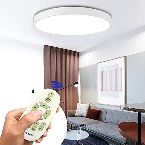 COOSNUG 60W Modern LED Deckenleuchte Dimmbar Weiß Rund Deckenlampe Flur Wohnzimmer Lampe Schlafzimmer Küche Energie Sparen Licht Wandleuchte von COOSNUG